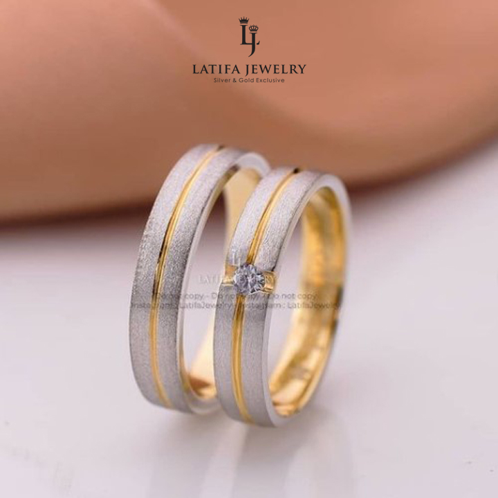 Toko Cincin Nikah Kawin Tunangan Couple Solo Bahan Emas Putih Palladium Perak Platinum Custom 21