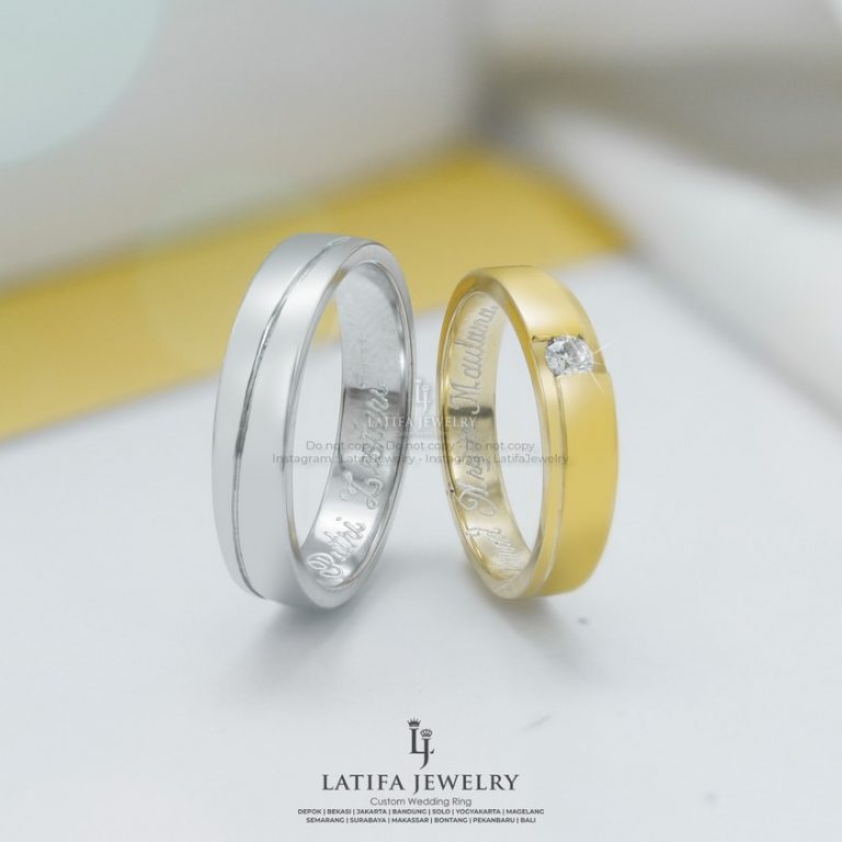 Cincin Nikah Solo Cincin Kawin Solo Cincin Tunangan Solo Couple Custom Emas Palladium Perak Platinum Solo (1)