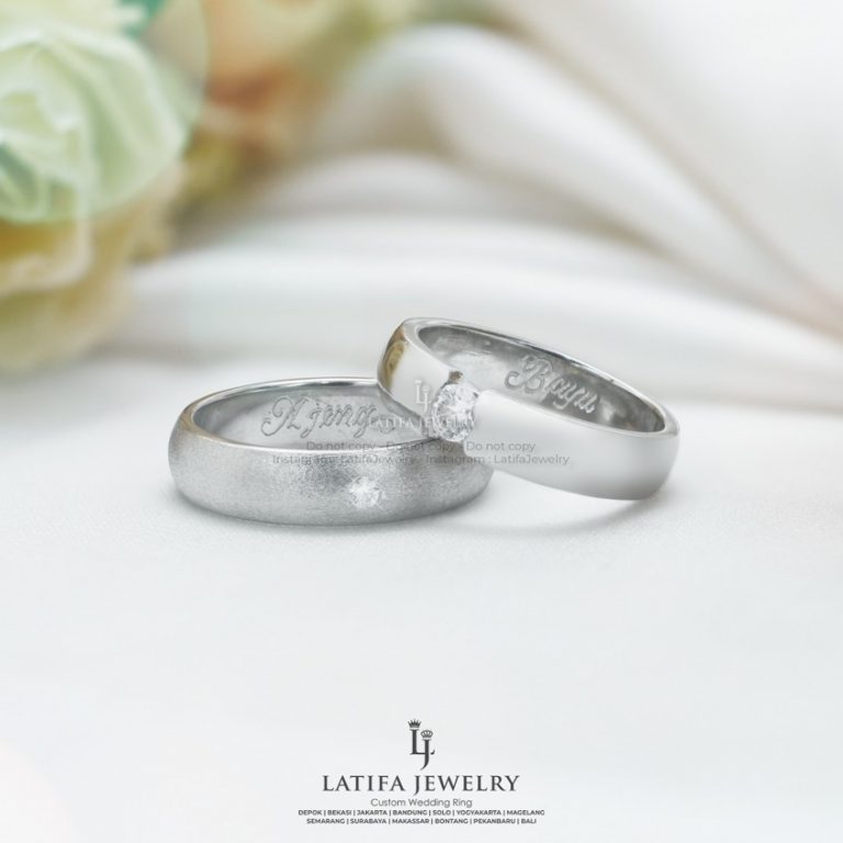 Cincin Nikah Solo Cincin Kawin Solo Cincin Tunangan Solo Couple Custom Emas Palladium Perak Platinum Solo