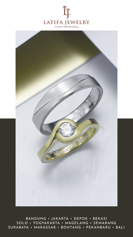 Cincin Nikah Solo Cincin Kawin Solo Cincin Tunangan Solo Couple Custom Emas Palladium Perak Platinum Solo (56)