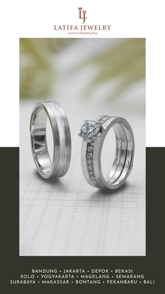 Cincin Nikah Solo Cincin Kawin Solo Cincin Tunangan Solo Couple Custom Emas Palladium Perak Platinum Solo (59)